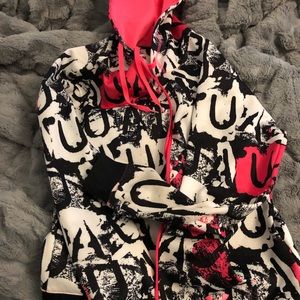 One zip up hoodie